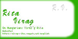 rita virag business card